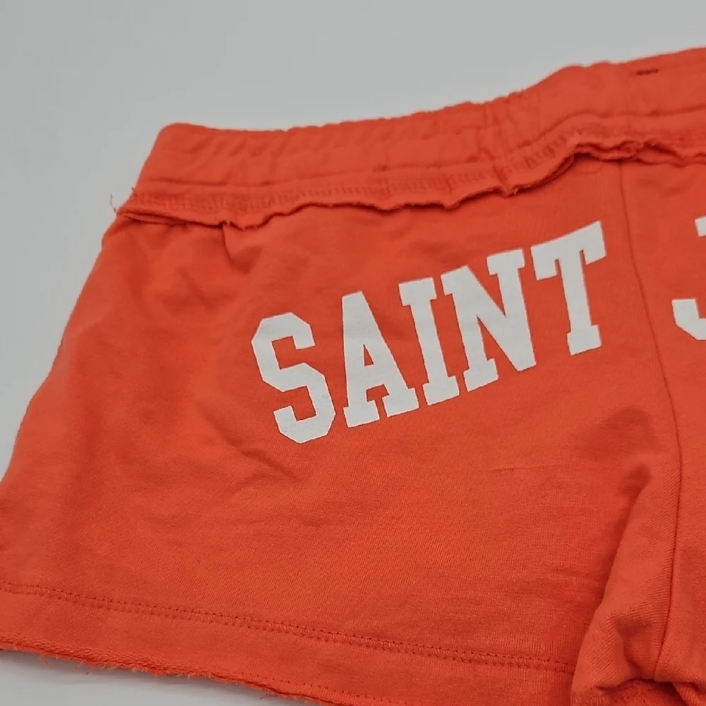 ​NWT U.S. Vintage Saint John Orange Athletic Drawstring Shorts - Large - Picture 6 of 7